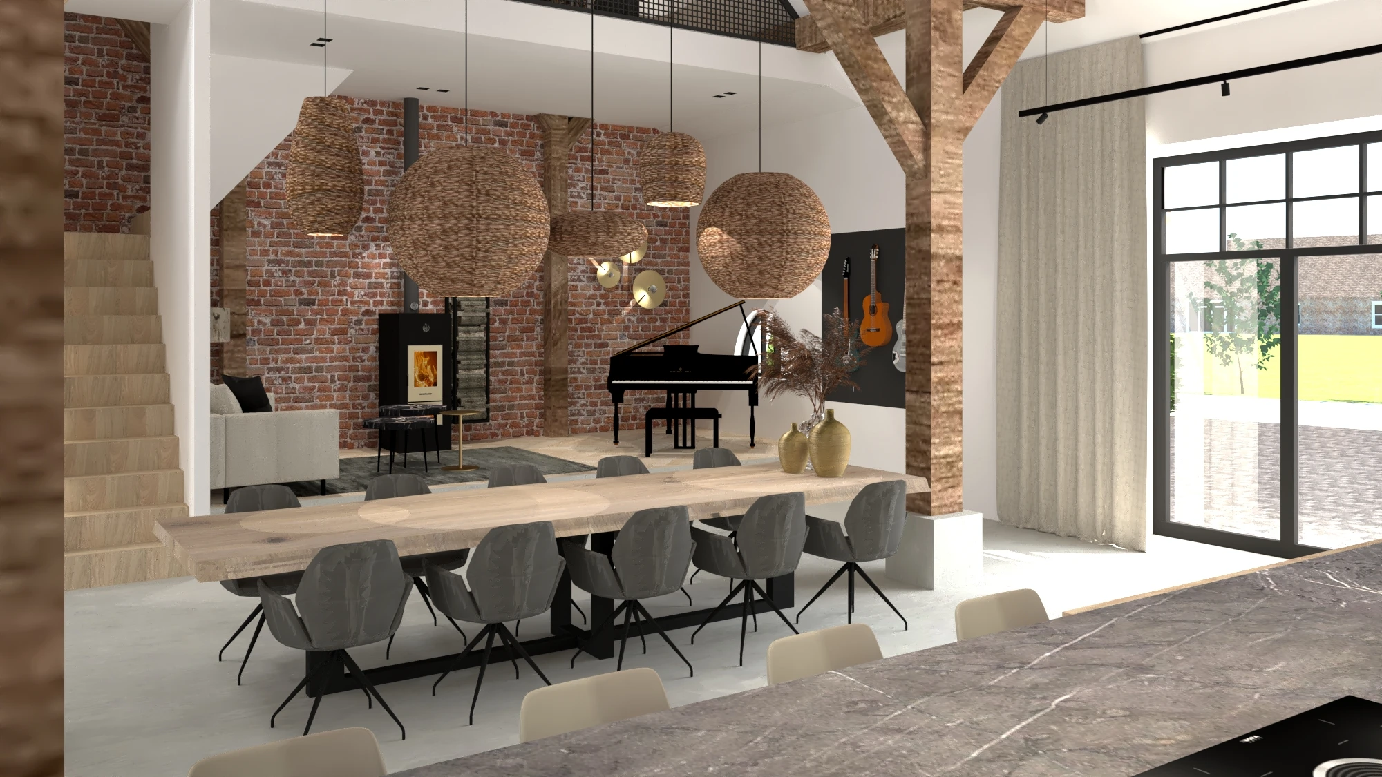 Koeienstal tot woonhuis | Tholen Tholen - De oude koeienstal is getransformeerd tot een uniek woonhuis, waarin het originele karakter bewaard blijft en moderne, comfortabele woonfuncties zijn geïntegreerd.